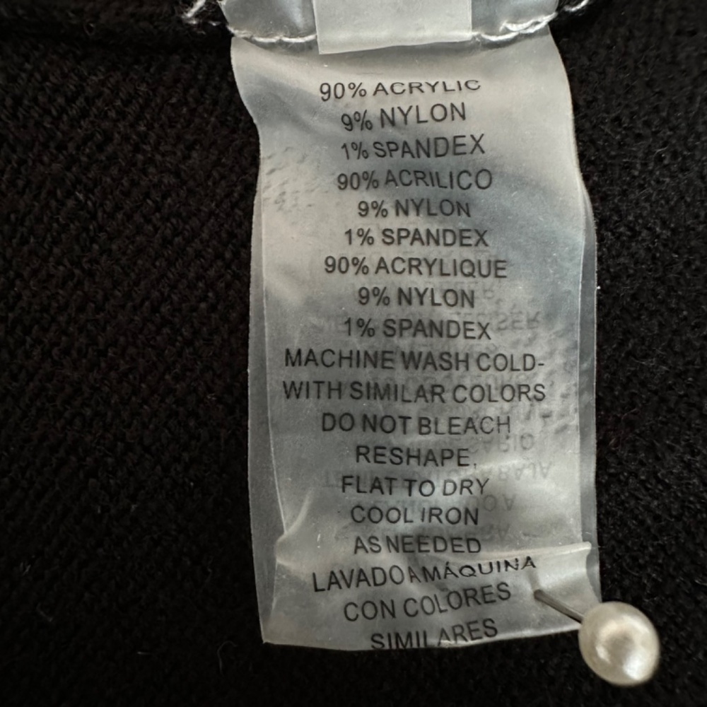 Vince Camuto Women S Black & White Sleeved Ruffled Fit & Flare Midi Knit Dress - Picture 13 of 13